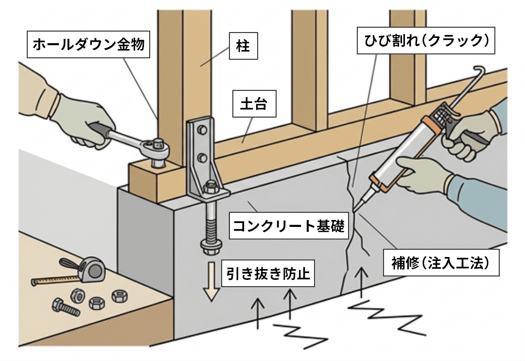 基礎・接合部強化イメージ
